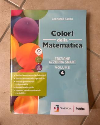 Libro “colori della matematica” 4º anno liceo