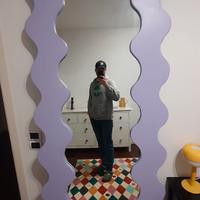 Specchio lilla design fatto a mano 2,4 metri