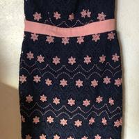 Tubino in simil uncinetto blu e rosa