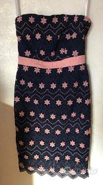 Tubino in simil uncinetto blu e rosa