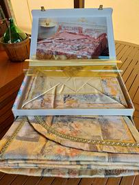 Parure letto matrimoniale cotone e seta