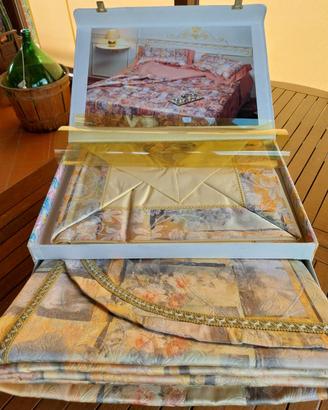 Parure letto matrimoniale cotone e seta