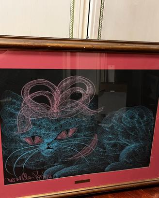 Quadro gatto di Novella Parigini firmato