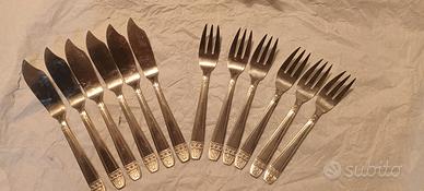 Servizio pesce Vintage Francese Alpaca Argento