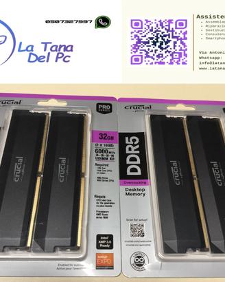 RAM DDR5 32GB KIT (2X16GB) 6000MHZ 36