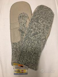 Guanti in Lana HeraTex interno in pelle MAI usati