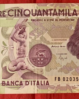 Banconota da 50000 lire