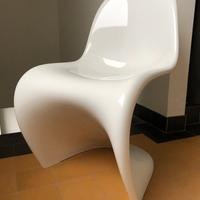 VITRA 2 VERNER PANTON in resina BIANCO lucido