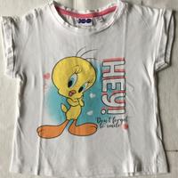 Warner Bros. T - Shirt bambina bianca con Titti