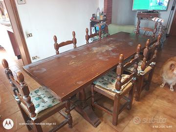 tavolo massello lungo 2,20 MT largo 82 cm 