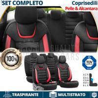 COPRISEDILI per FIAT BRAVO Pelle Rossa Alcantara