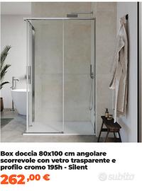 2 Box doccia 80x100 e 70x140 mai usati