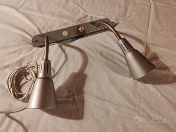 Faretti vintage grigio argento 2 luci IKEA Kvart