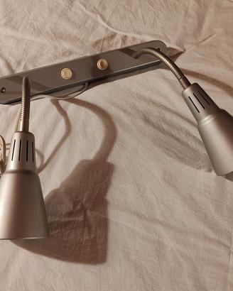 Faretti vintage grigio argento 2 luci IKEA Kvart