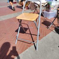 sgabelli pieggevoli con seduta in legno