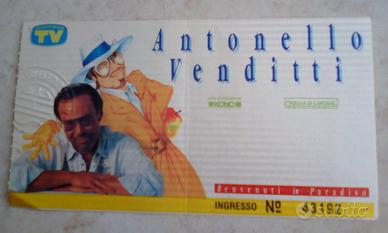 Ticket concerto Antonello Venditti tour 1991