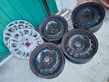 Cerchi in ferro da 14 attacco Fiat + copricerchi