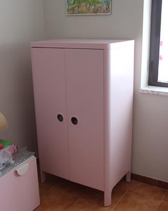 Armadio Ikea serie “Busunge” a due ante, rosa