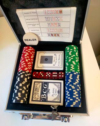 Valigetta gioco carte, dadi, fiches 