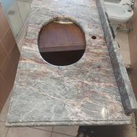 base in marmo rosa-grigio per lavabo bagno