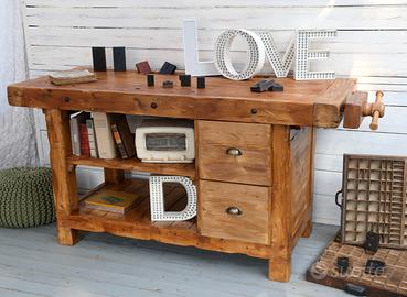 Mobile artigianale stile banco falegname