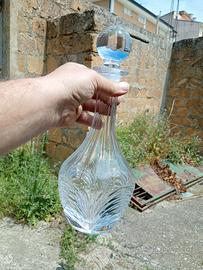 bottiglia in cristallo di boemia 