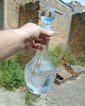 bottiglia in cristallo di boemia 