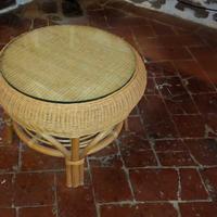 Tavolino bamboo vimini