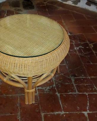 Tavolino bamboo vimini