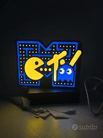 Lightbox LED MTV Pac-Man – Insegna luminosa 3D