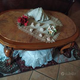 tavolino in marmo e legno 
