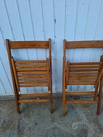 sedie pieghevoli legno 