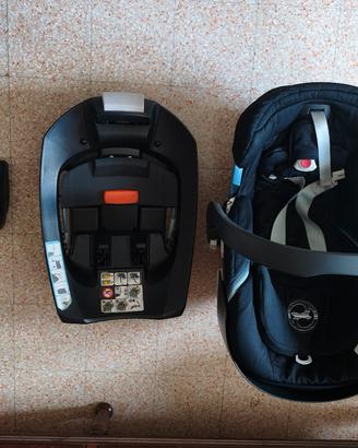 ovetto cybex + base isofix + adattatori