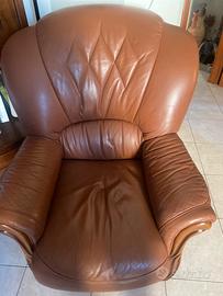Coppia di Poltrone in pelle