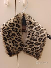 Collo in ecopelliccia maculato vintage 