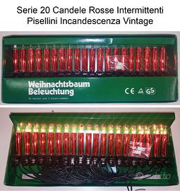 luci di natale 20 candele rosse intermittenti