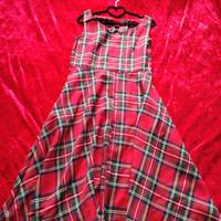 Abito tartan rosso