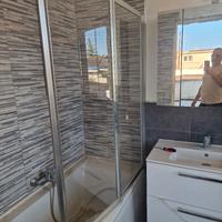 vasca da bagno vetro resina compreso di box latera