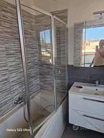 vasca da bagno vetro resina compreso di box latera