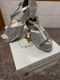 Scarpe ballo argento