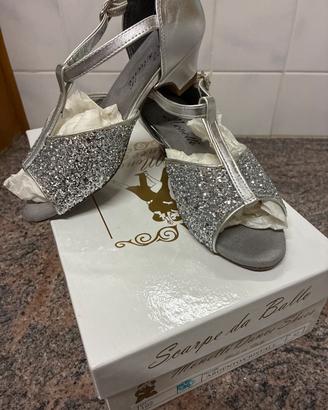 Scarpe ballo argento