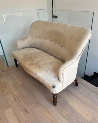 divanetto 3 posti anni '60 da restaurare