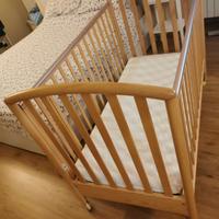 lettino Pali colore naturale con materasso