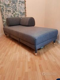 divano letto 1 piazza con doghe in legno