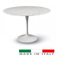 Tavolo tulip Saarinen rotondo in marmo di Carrara