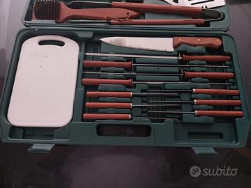 Set completo posate inox da barbecue