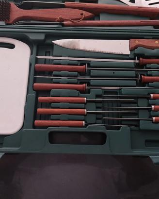 Set completo posate inox da barbecue