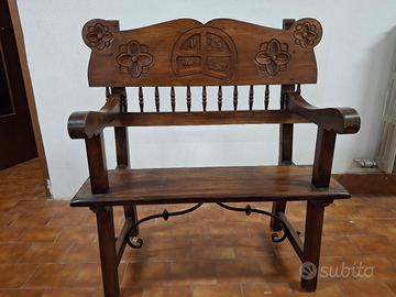 Panca in arte povera 