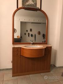 Mobile bagno completo. Piano in marmo travertino