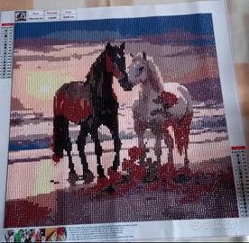 Quadro Cavalli Fatto a Mano Diamond Painting
